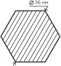 Шестигранник нержавеющий (пруток) 36 мм. 20Х13 горячекатаный, матовый